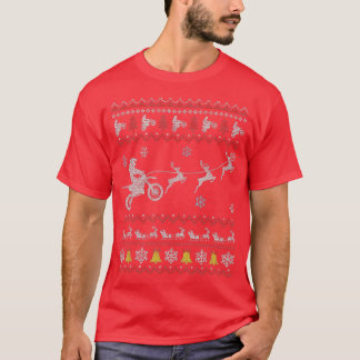 Camiseta Motocicleta de dieta Pajama Ugly Christmas Biker