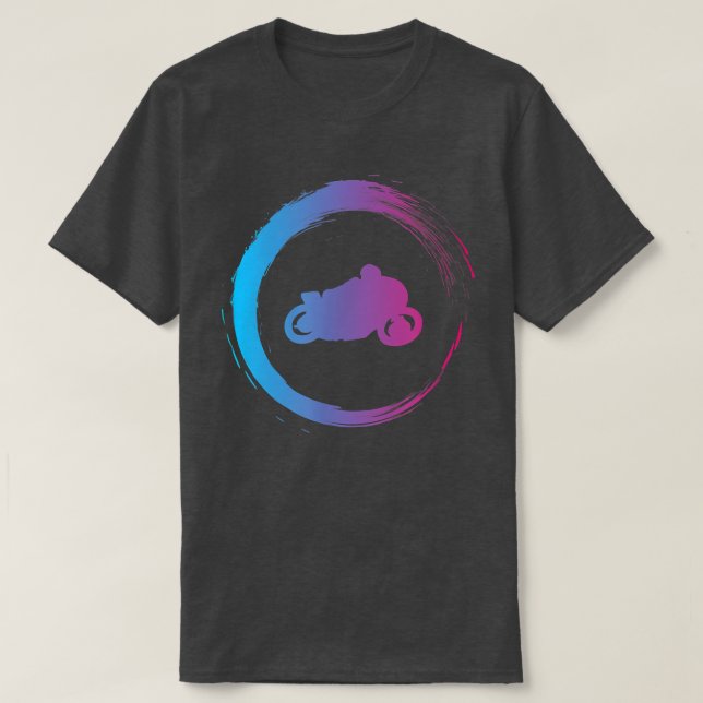 Camiseta motocicleta de motocicleta que anda pelas ruas sem (Frente do Design)