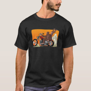 Camiseta Motocicleta De Pé Grande Para Biker Sasquatch Chi