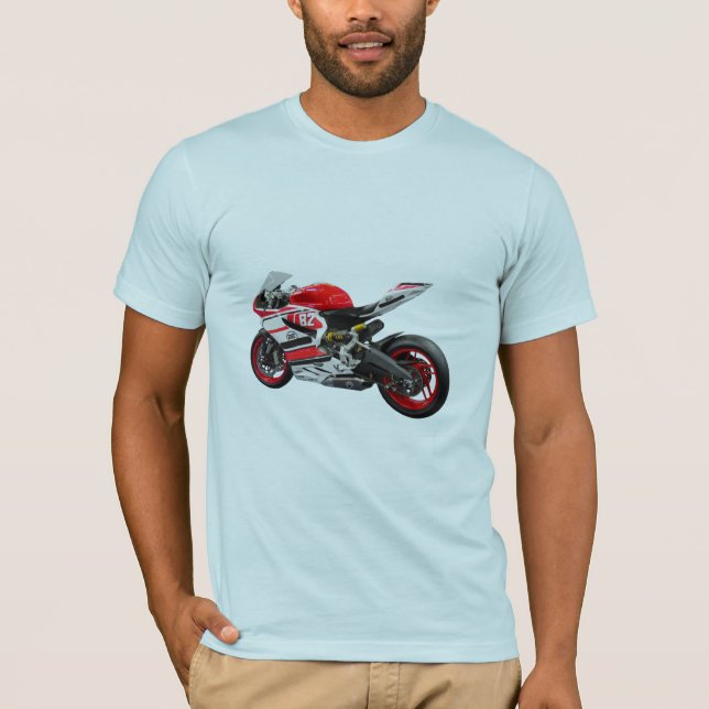 Camiseta Motocicleta deportiva  potente motor  (Frente)