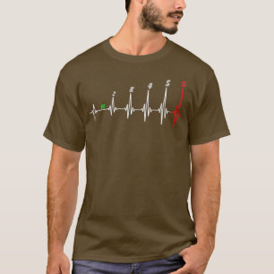 Camiseta Motocicleta Desvio da velocidade do Pulso de Coraç