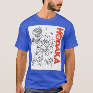 Camiseta Motocicleta Dirtbike Exploded Engine V.