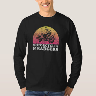 Camiseta Motocicleta E Texugo Motocicletas E Texugos