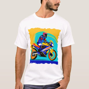 Camiseta Motocicleta em Ação