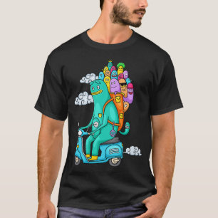 Camiseta Motocicleta Engraçado Monstro
