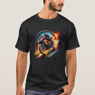 Camiseta Motocicleta Esporte Moto de Rua Masculino Meninos