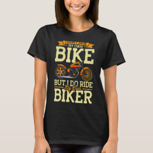 Camiseta Motocicleta, eu passo meu Namorada de Biker