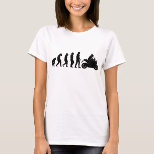 Camiseta Motocicleta Evolution Engraçada Corrida Esporte Bi