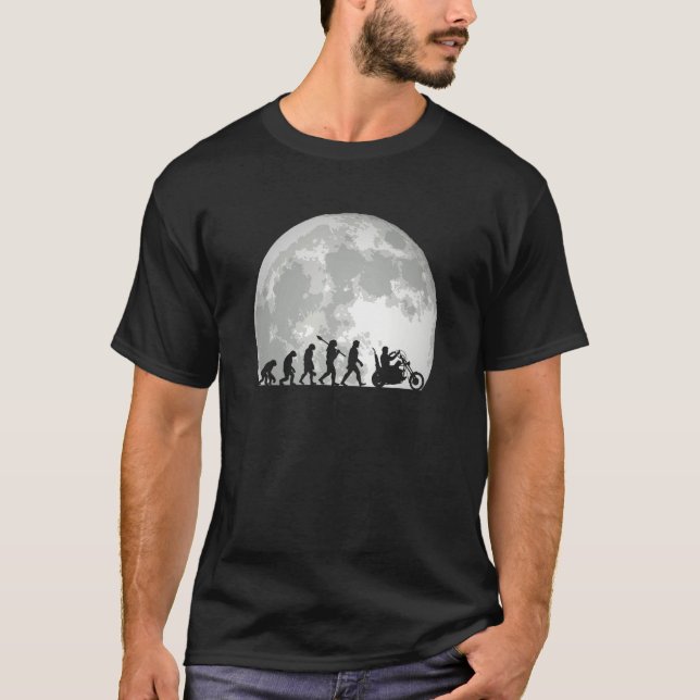 Camiseta Motocicleta Evolution Vintage Chopper Biker Motorc (Frente)