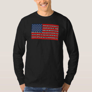 Camiseta Motocicleta Funny, Bandeira Americana