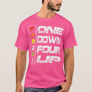 Camiseta Motocicleta Funny One Up Quatro Down
