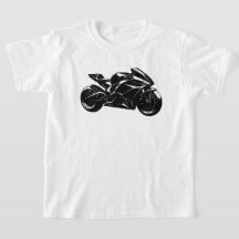 Motocicleta Futurista Vetor Preto Branco