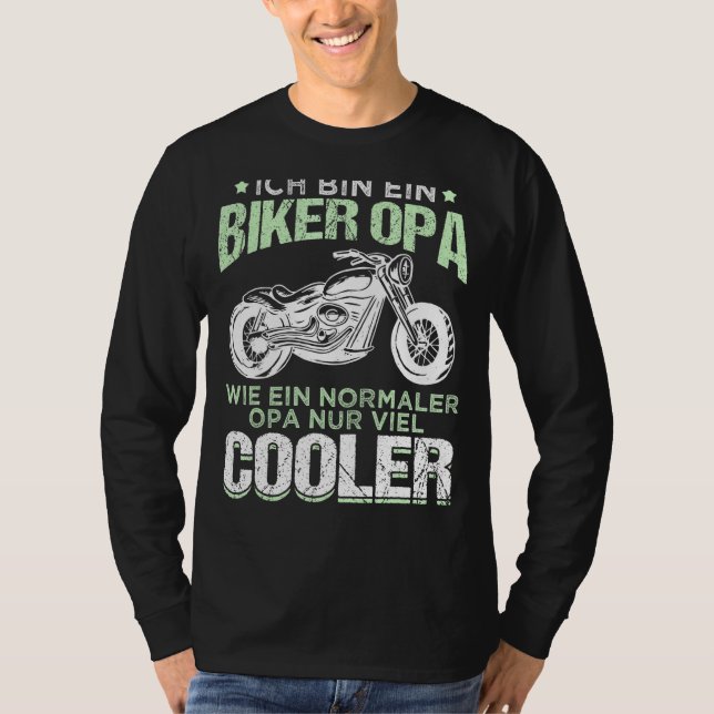 Camiseta Motocicleta Ich Caixa Ein Biker Opa Motor Say (Frente)