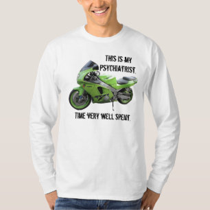 Camiseta Motocicleta Kawasaki Ninja ZX-6R Verde, Moto de Ru