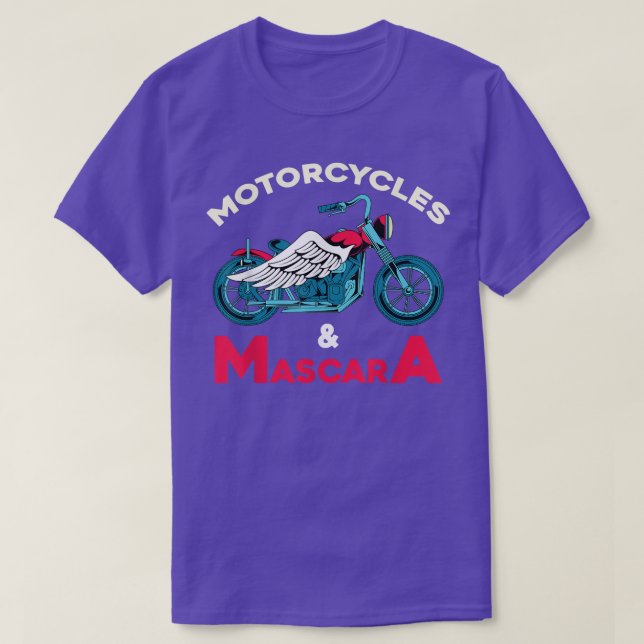Camiseta Motocicleta Máscara Motocicleta Mulheres Engraçada (Frente do Design)