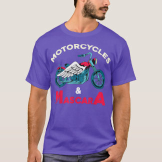 Camiseta Motocicleta Máscara Motocicleta Mulheres Engraçada