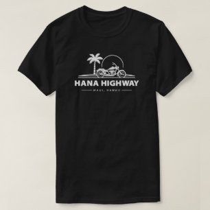 Camiseta Motocicleta Maui Hawaii, na autoestrada Hana