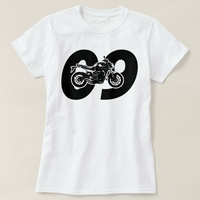 Camiseta Motocicleta MT09 FZ09 de Yamaha MT-09 FZ-09 (Frente do Design)