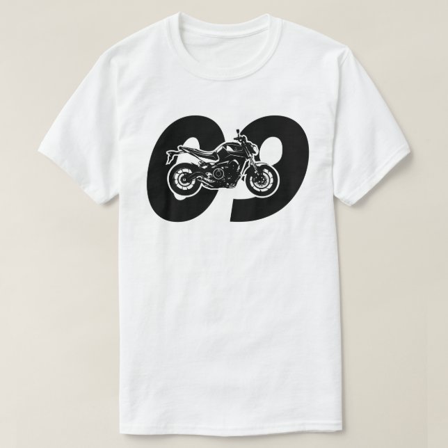 Camiseta Motocicleta MT09 FZ09 de Yamaha MT-09 FZ-09 (Frente do Design)