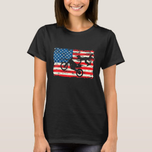 Camiseta Motocicleta Orud Biker America Flag Patriótico 1
