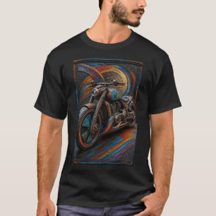 Camiseta Motocicleta Personalizada Futurista – Micro Mosaic