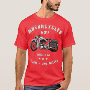 Camiseta Motocicleta R35 Retro Vintage Motocicleta WW2