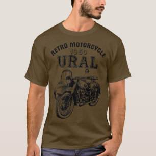 Camiseta Motocicleta Retro Vintage Ural Sidecar Motocicleta