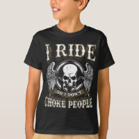 Motocicleta Ride Choke Pessoas Biker Wings Skull