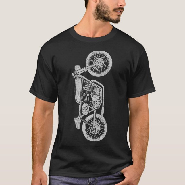 Camiseta Motocicleta Rider Cafe Racer Classic Bike (Frente)
