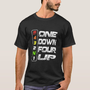 Camiseta Motocicleta Uma Para Cima Quatro Para Baixo