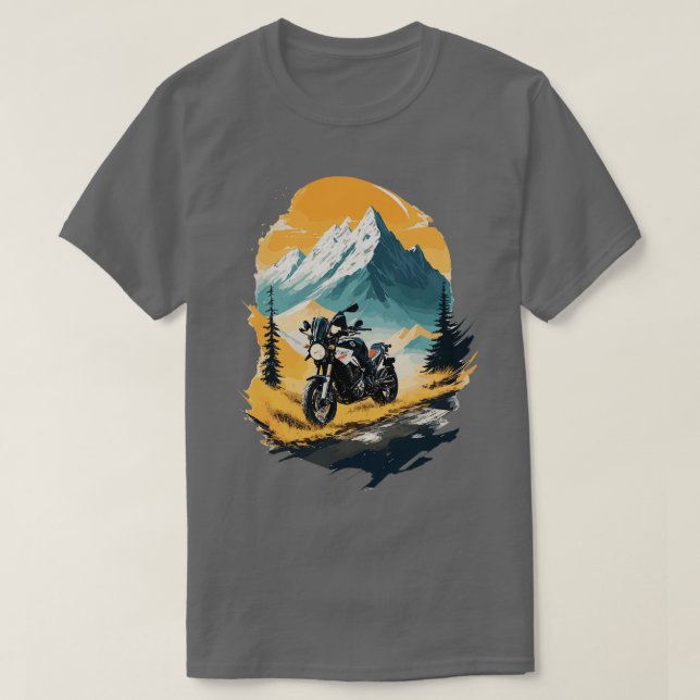 Camiseta Motocicleta Vintage (Frente do Design)