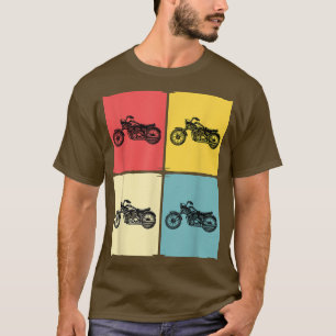Camiseta motocicleta vintage motocicleta moto moto engraçad