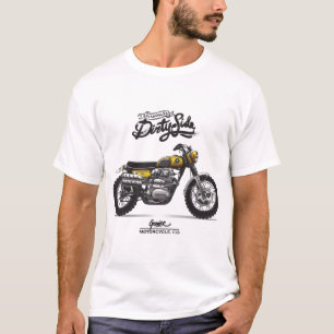 Camiseta Motocicleta Vintage Scrambler - Bike e de saia clá
