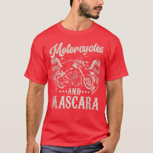 Camiseta Motocicletas E Maquiagem De Arte Negra