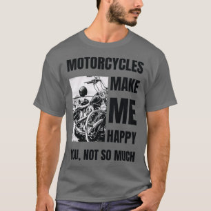 Camiseta Motocicletas Me Fazem Feliz Vamos Para A Viagem