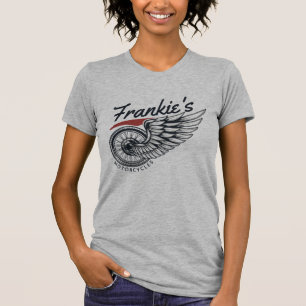 Camiseta Motocicletas Personalizadas Pneu Voador Loja de Mo