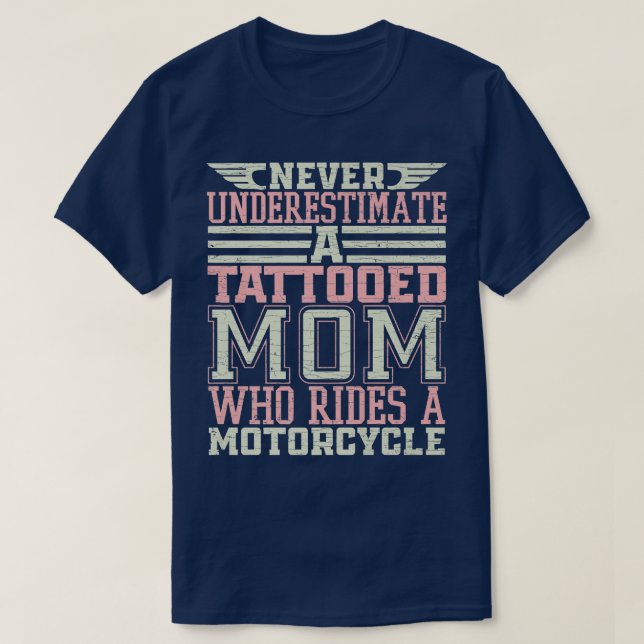 Camiseta Motociclista 1010 Tatuada Mãe (Frente do Design)