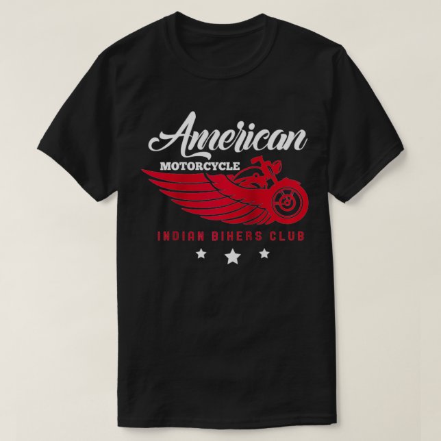 Camiseta Motociclista americana motociclista (Frente do Design)