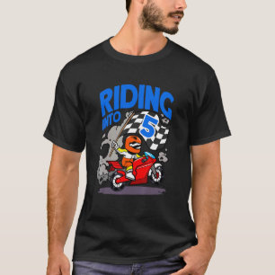 Camiseta Motociclista Andando Para Motocicleta De 5 Anos