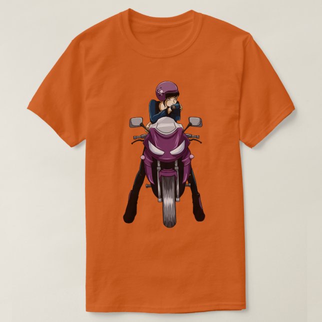 Camiseta Motociclista com motociclo (Frente do Design)