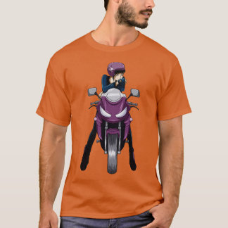 Camiseta Motociclista com motociclo