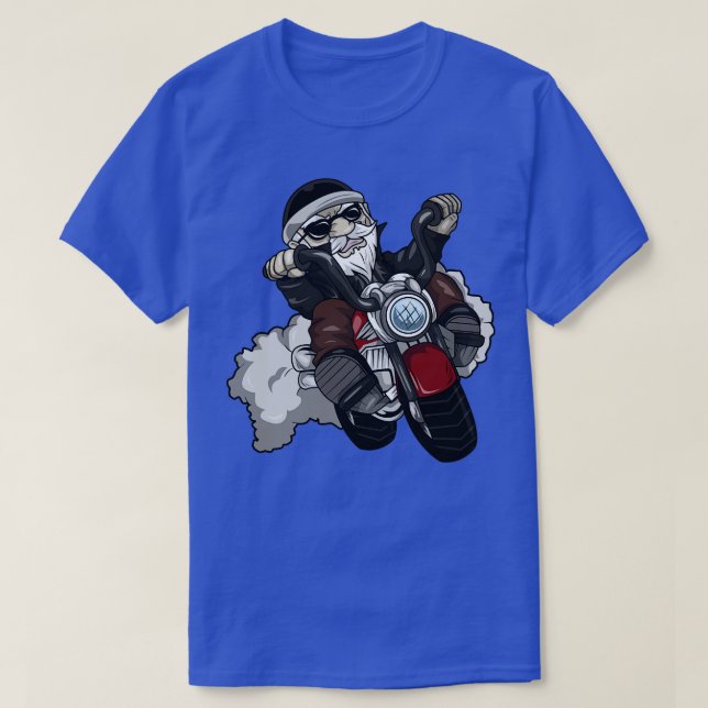 Camiseta Motociclista com óculos de sol e motociclo (Frente do Design)