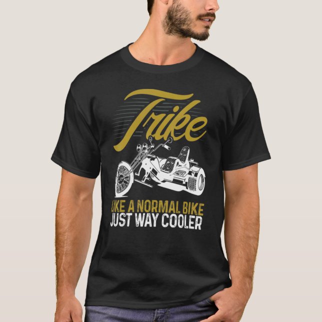 Camiseta Motociclista como uma bicicleta normal (Frente)