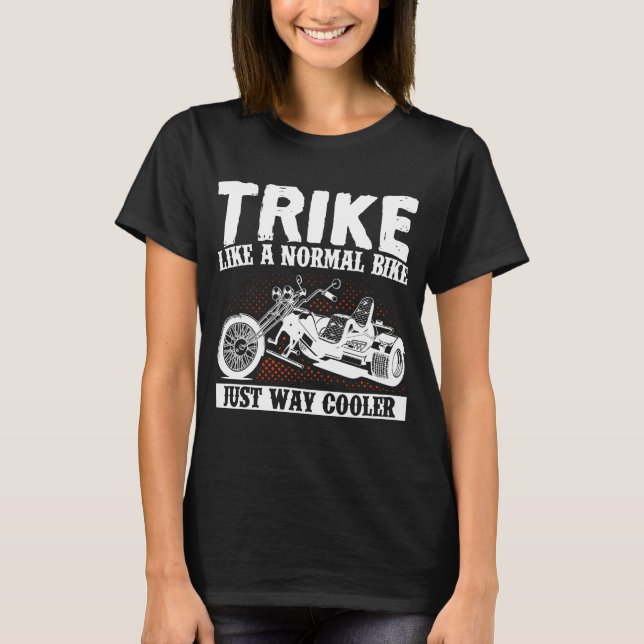 Camiseta Motociclista como uma bicicleta normal (Frente)