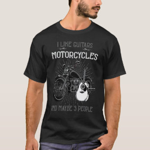 Camiseta Motociclista de guitarra e motocicleta Motociclist