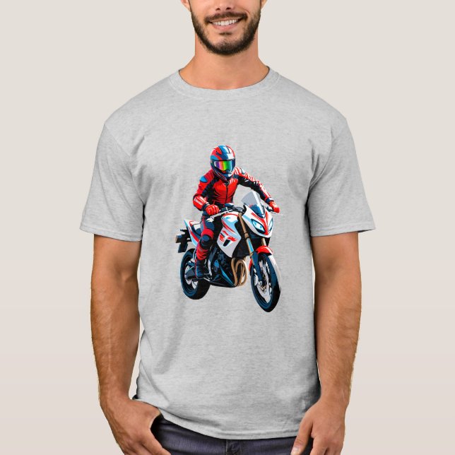 Camiseta 🏍️ Motociclista de Movimento Urbano Estilo de Rua (Frente)