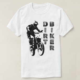 Camiseta Motociclista de Terra Preto e Branco