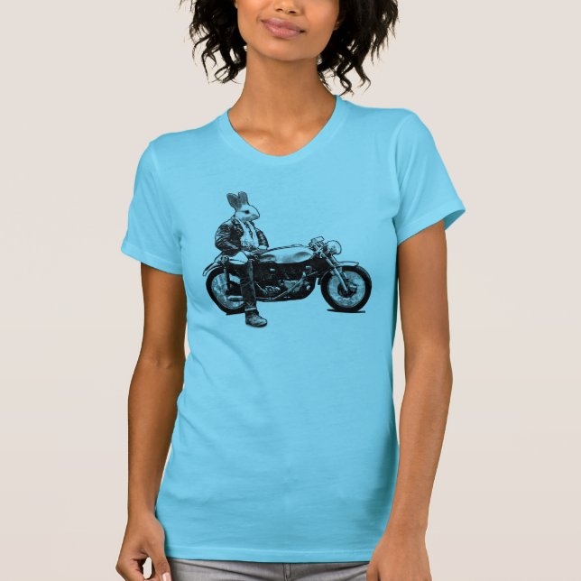 Camiseta Motociclista do coelho (Frente)