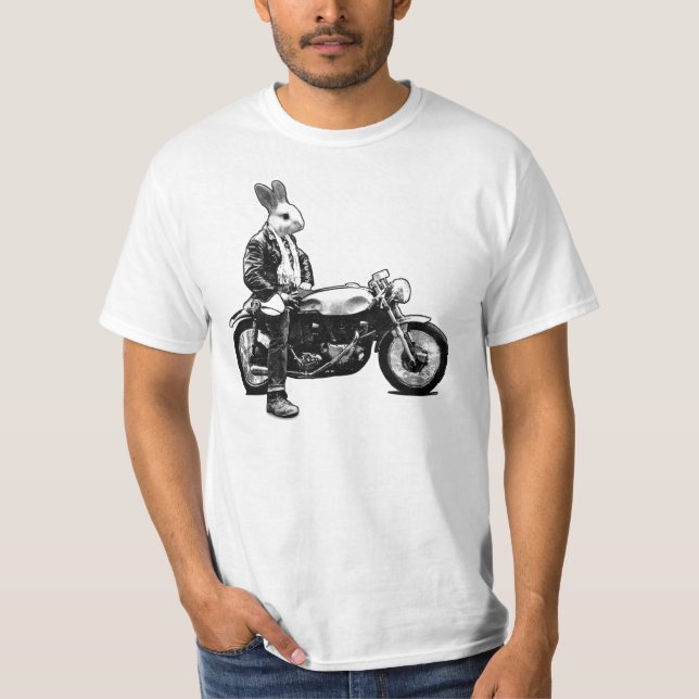Camiseta Motociclista do coelho (Frente)
