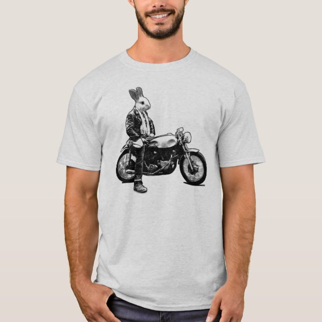 Camiseta Motociclista do coelho (Frente)